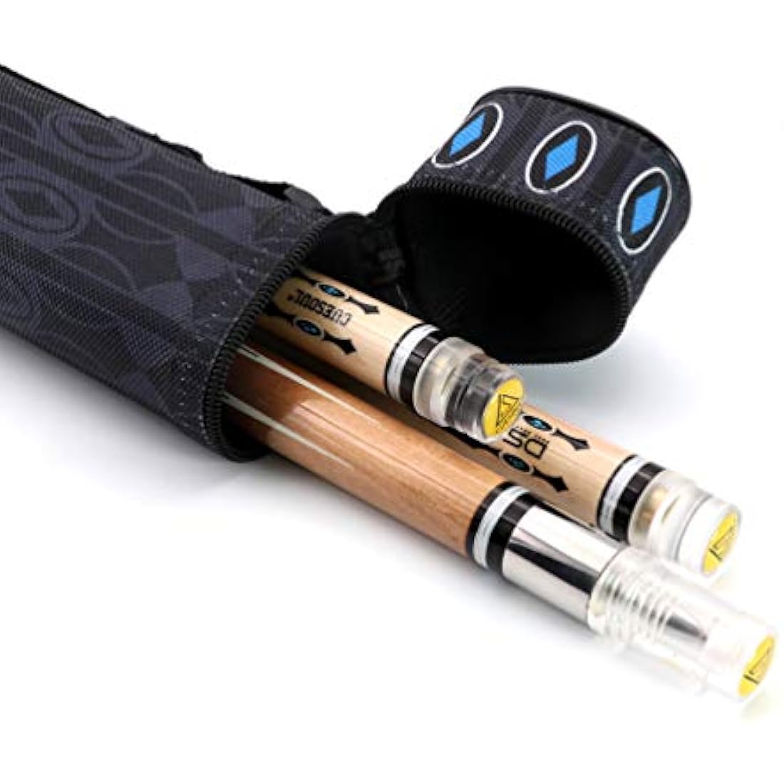 CUESOUL 58 Inches 19oz Joint Pool Cue Stick Billiards Premium Canadian Maple Pool Cue, Multi-layered Tip, 11.5/12.75mm Billiards Pool Cue Set Accessories