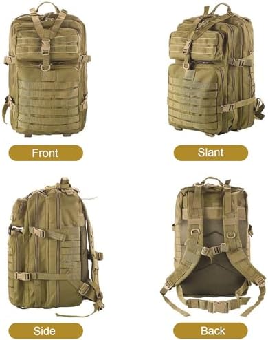aiGear 45L Military Tactical Backpack | Lightweight Backpack Hiking Daypack | Rucksack with Molle System | for Outdoor Sports Trekking Hiking Travel Camping