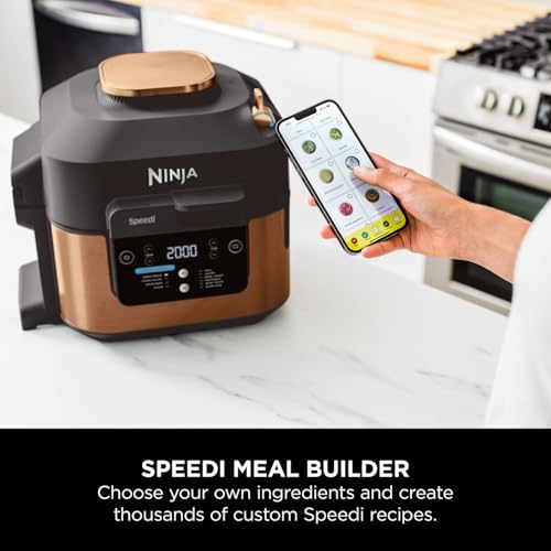 Ninja Speedi 10-in-1 Rapid Cooker, Air Fryer and Multi Cooker, 5.7L, Meals for 4 in 15 Minutes, Air Fry, Steam, Grill, Bake, Roast, Sear, Slow Cook & More, Cooks 4 Portions, Sea Salt Grey, ON400UK