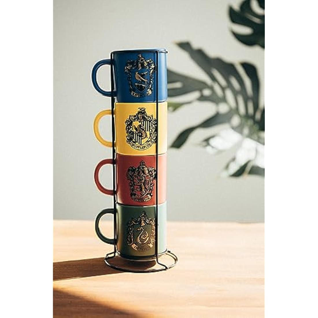 Grupo Erik Mugs Set of 4 - Harry Potter Merchandise | Stacking Mugs with Stand 10.8 oz - 300ml Coffee Cups Espresso | Harry Potter Gifts for Friends