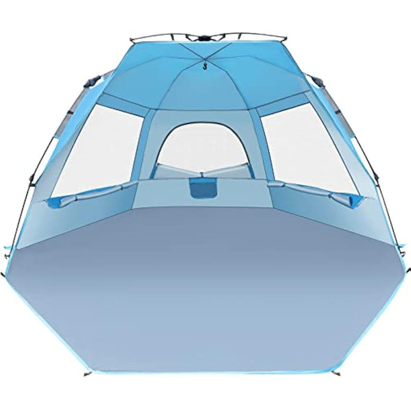 Glymnis Pop Up Beach Tent Large for 4-6 Person, Instant Pop Up Automatic Beach Tent UV Protection Sun Shelter, Easy Setup Umbrella Tent for Family Picnic