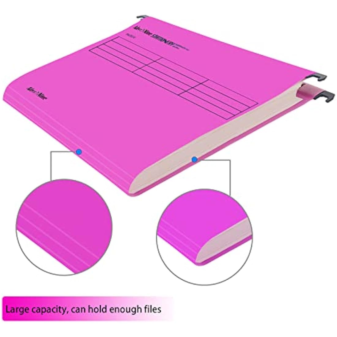 Suspension Files, MerryNine 15PCS Polypropylene Filing Cabinet Suspension Files with Tabs and Card Inserts for School Home Work Office Organization **Check Size Before Ordering ** (Pink, Foolscap)