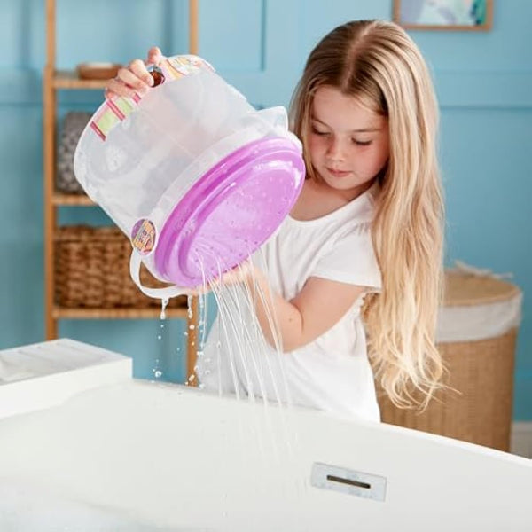 Disney Store Official Bath Toy Set for Kids, Doc McStuffins, 5 Pc., Playset Includes Bucket with Straining Lid and Five Figures, Suitable for Ages 6 Months+