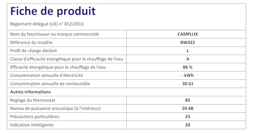 CAMPLUX Gas Water Heater 20 litres, Instant LPG Water Heater for Garden Shower, RV, Tiny House, ECO/Full Mode, BW Series BW528B