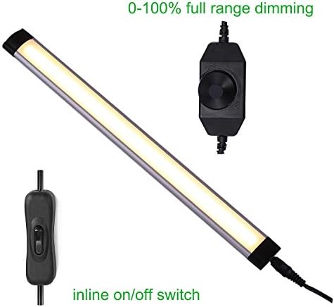 AlBOO Under Cabinet Kitchen Lights Wired LED Dimmable Warm White,28cm Under Cupboard Kitchen Lights 12V Plug in with Mains,Ultra Thin Fixture Under Couter Lights Display Lights for Cabinet 3 Pack