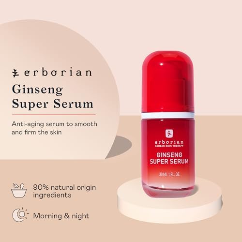Erborian - Ginseng, Yuza, Red Pepper, Bamboo Super Serum - Facial Care, Hyaluronic Acid, Energizes, Radiance, Replumps, Vitamin C - Long Lasting Intense Hydration - 30 ml