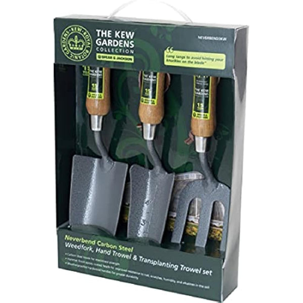 Spear & Jackson NEVERBEND3KW Kew Gardens Collection Neverbend Carbon 3 Piece Gift Set