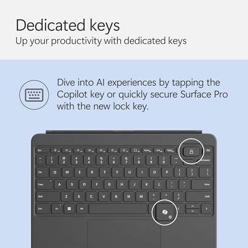 Microsoft Surface Pro Flex Keyboard with Slim Pen | Black | 2-in-1 Alcantara® Keyboard for Surface Pro Windows 11 Copilot+ PC