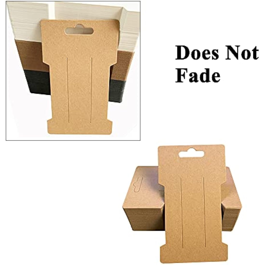 120 Pcs Hair Clip Display Cards Paper Hairpin Display Cards Kraft Paper Hairpin Card for Hair Bow Hair Clips Hair Accessories