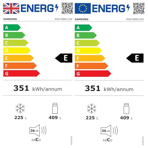 Samsung American Style Fridge Freezer with SpaceMax Technology, Power Cool and Power Freeze Technology, Black, RS62DG5003B1E
