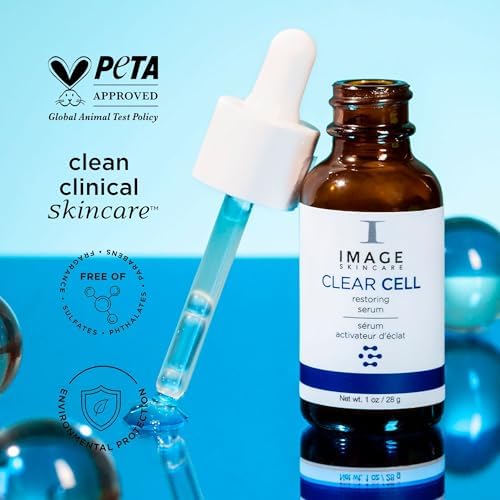 IMAGE Skincare, CLEAR CELL Restoring Serum, Balancing and Mattifying Facial Serum for Oily Prone Skin, 28g