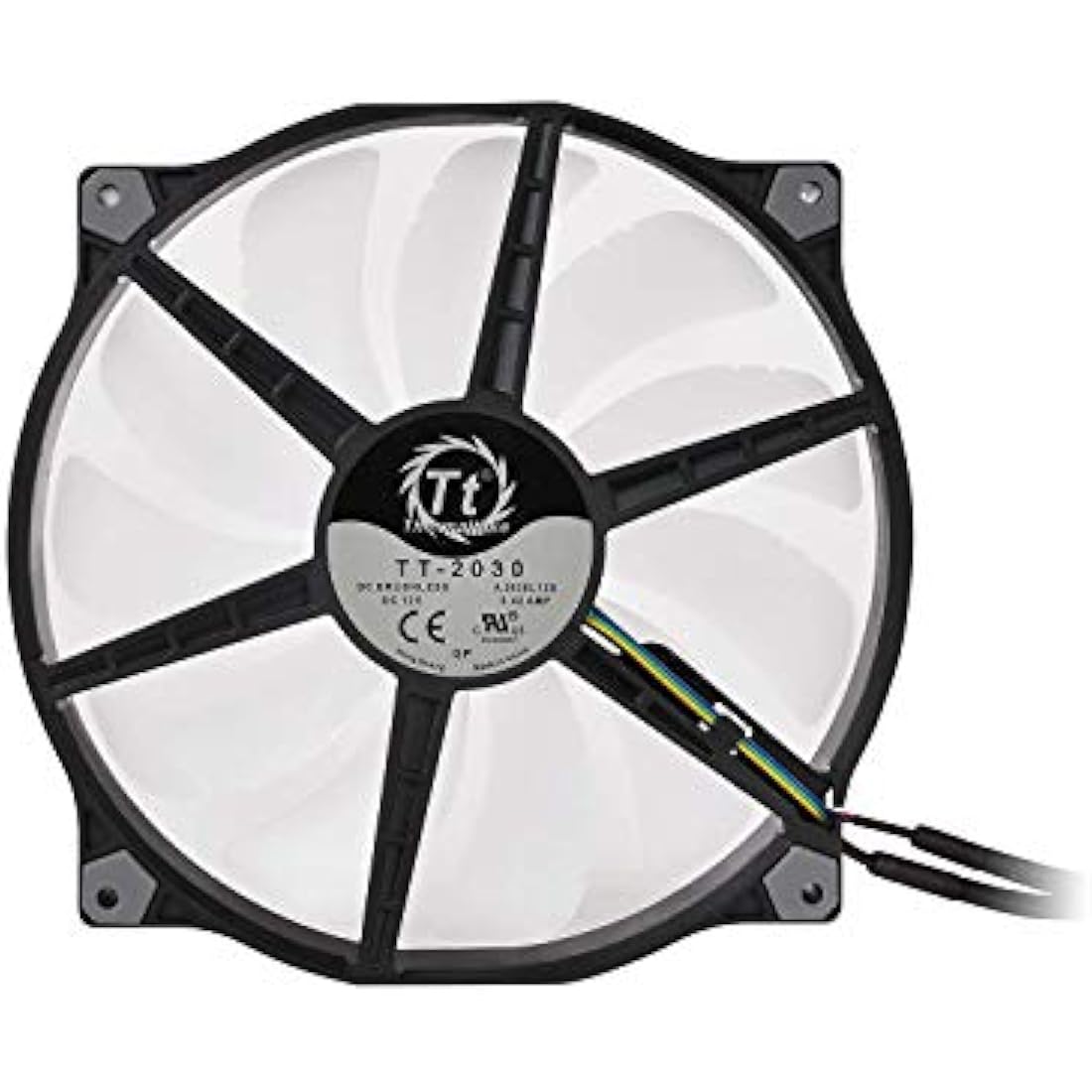 Thermaltake Pure 20 ARGB Sync Edition Quiet Radiator PWM LED Fan 5V RGB 200mm - Black (Controller included),CL-F081-PL20SW-A,1 Pack