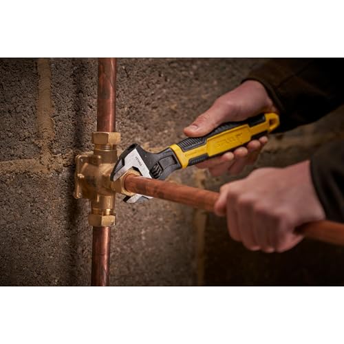 STANLEY MAXSTEEL Adjustable Wrench 30 x 200 mm Protective Phosphate Finish and Ergonomic Bi Material Handle 0-90-948