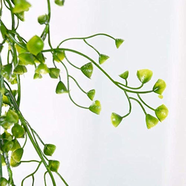 Eyands 2pcs Artificial Hanging Vine Plants - Outdoor Indoor Fake Hanging Plants for Wall Hang Garland Porch Patio Arch Balcony Basket Garden Party Wedding (Yellow Artificial Ivy)