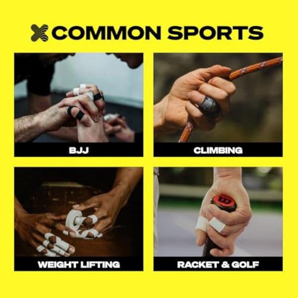 SPORTTAPE Box of 24 Rolls Zinc Oxide Finger Tape - White - 1.25cm x 10m | For Jiu Jitsu, Bouldering, Rock Climbing, BJJ, Crossfit, Rowing, Climbing & Golf (12 Packs of 2 Rolls)