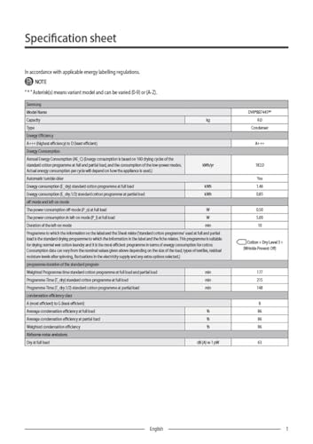Samsung Series 6 DV90T6240LH/S1 with OptimalDry™, Freestanding Heat Pump Tumble Dryer, 9 kg, White, A+++ Rated