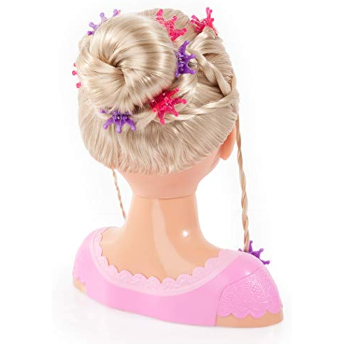 Bayer Charlene Super Model 27cm Doll Head for Hair Styling & Accessories - Styling Head with Brush, Comb, Clips & Curlers - Kids Hairdressing Play Set with Cosmetic Palette & Stickers (Ages 3+)