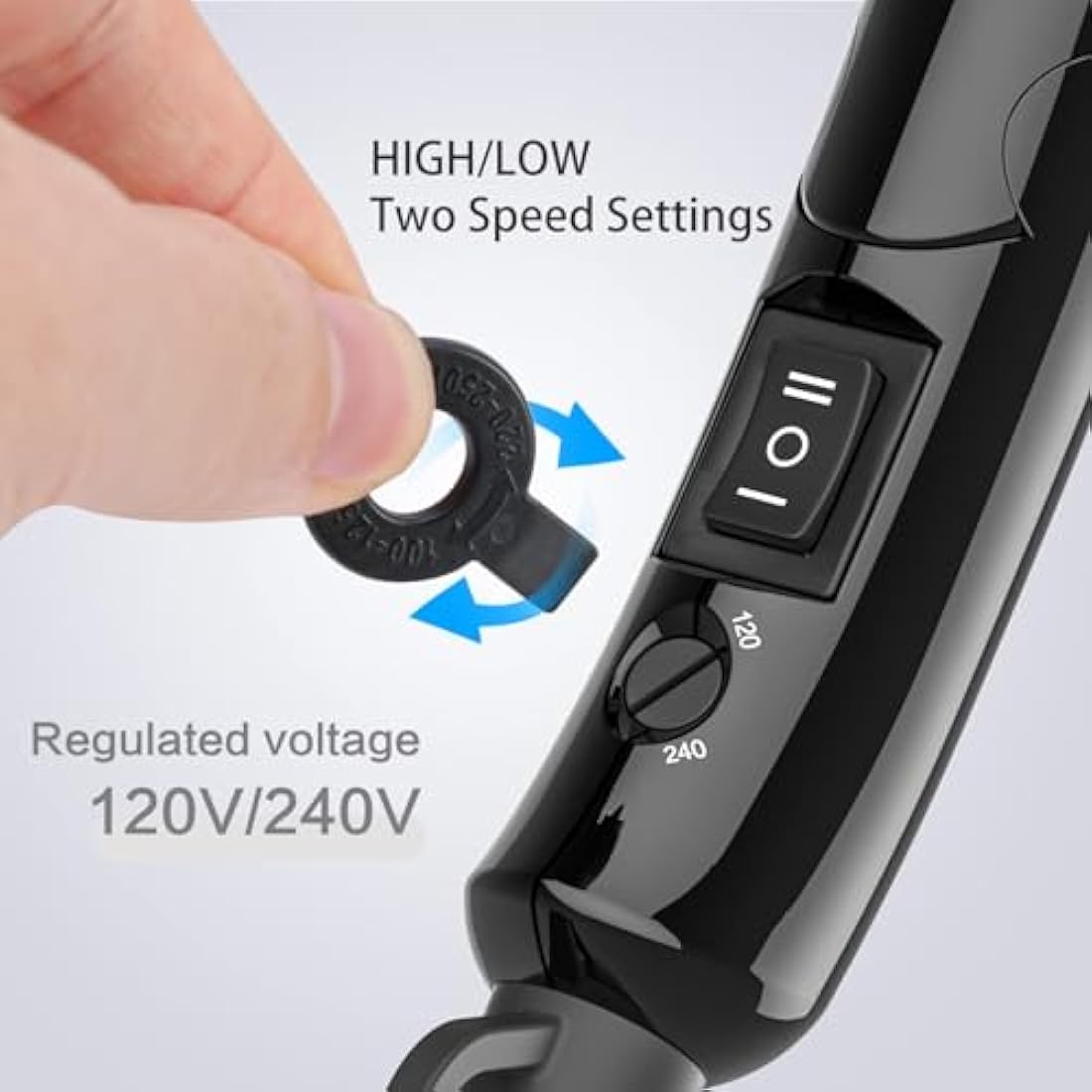 Travel Hair Dryer 1000W Dual Voltage Blow Dryer with Plug Adaptor and Storage Bag Mini Hairdryer with Folding Handle with Concentrator & Diffuser Travel Hairdryer Set for Women and Men