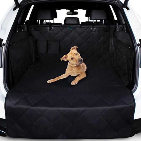 Paws Loving Car Boot Protector for Dogs - Heavy Duty 4 Layer Car Boot Cover - Waterproof Non Slip Large Universal Fit 4x4 Estate SUV