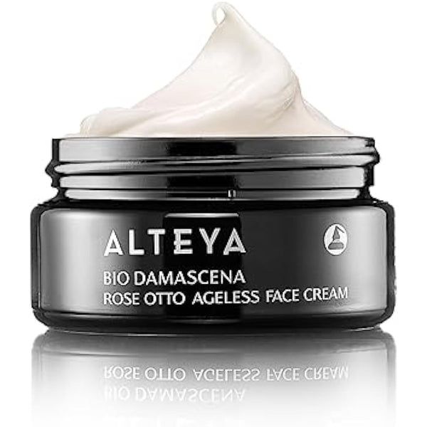 Alteya Organic Ageless Rose Face Cream 50ml - NaTrue Certified Organic - Bulgarian Rose Oil and the Bio DamascenaTM- Skin Reviving Complex - Restaurative, Promoting a Radiant Glowing Appearance