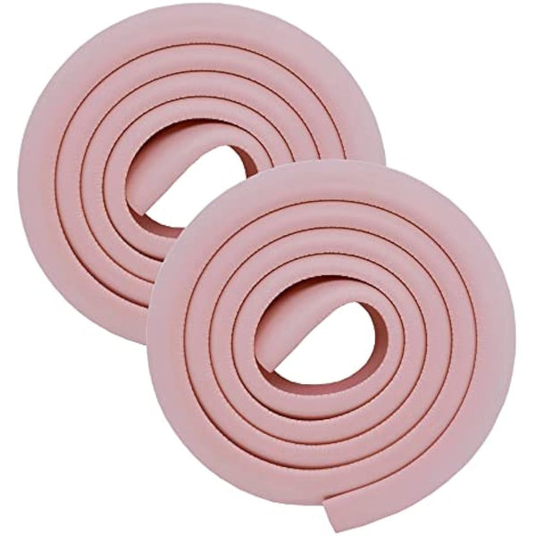 M2cbridge L Shape Extra Thick Furniture Table Edge Protectors Foam Baby Safety Bumper Guard (Pink(2m x 2))