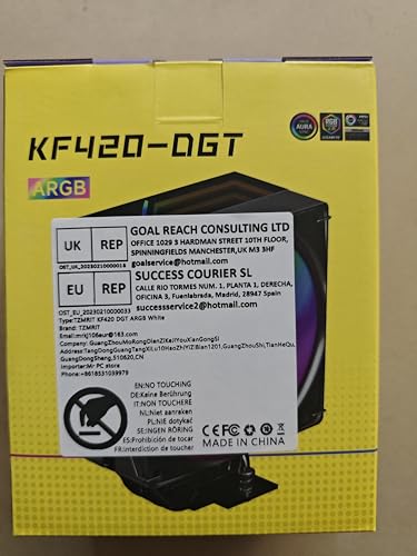 TZMRIT KF420 DGT ARGB CPU Cooler with temperature display, for Intel LGA 1700/1200/115X/1851/1366/2011, for AMD AM4/AM5 (BK)