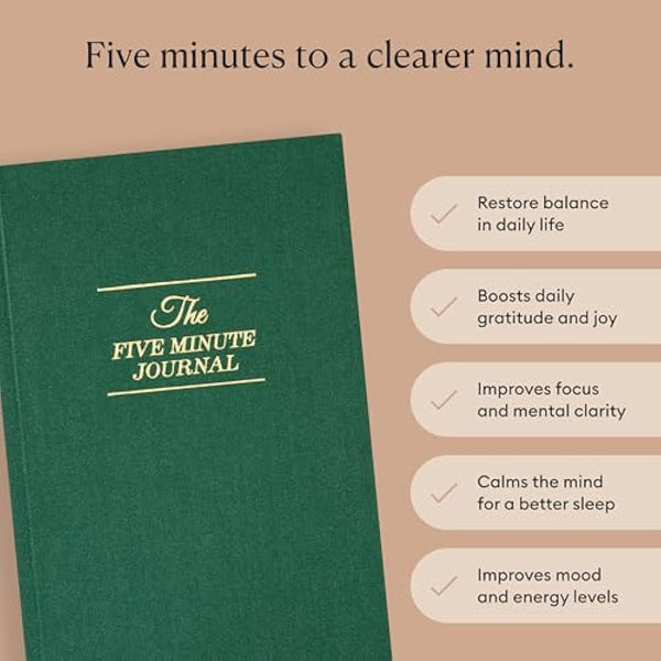 Intelligent Change: The Five Minute Journal - Daily Gratitude Journal for Happiness, Mindfulness, and Reflection - Undated Life Planner