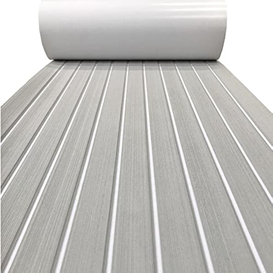 KXKZREN Boat Flooring EVA Foam Decking Sheet Faux Teak Marine Carpet Non-Slip Self-Adhesive Flooring Deck Mat for Boat Pontoon Motorboat RV Yacht Kayak Cooler Tops,240x112/90/60/41cm