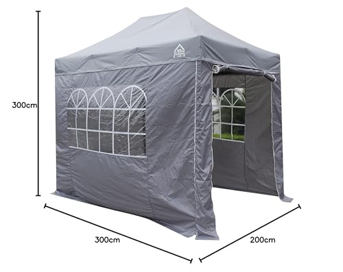 All Seasons Gazebos | 3x2m Pop Up Gazebo with 4 Side Walls & Accessory Pack | Heavy Duty, Fully Waterproof, High Grade Materials (Navy)