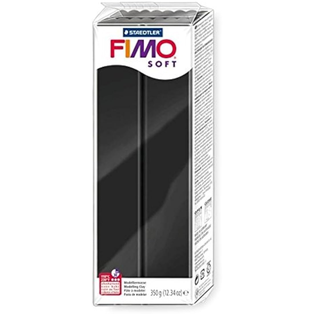 FIMO Soft 454g Polymer Modelling Clay - Oven Bake Clay - Black and White Set