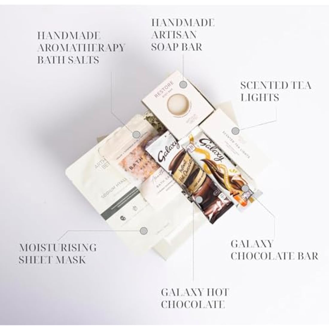 Hallby Hug In A Box, Pamper gift box, Relaxation Gifts For Women, Self Care Pamper Hamper, Birthday Gifts For women, Gifts for her, Pamper Spa Gift Set For Women, Friend gifts, Pamper gifts