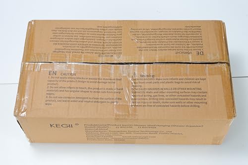 Kegii Telescopic Shower Caddy Corner - Stainless Steel Shower Shelf No Drilling Bathroom Caddy with Soap Holder and Hooks(White), On The Bath or Stand Up Shower