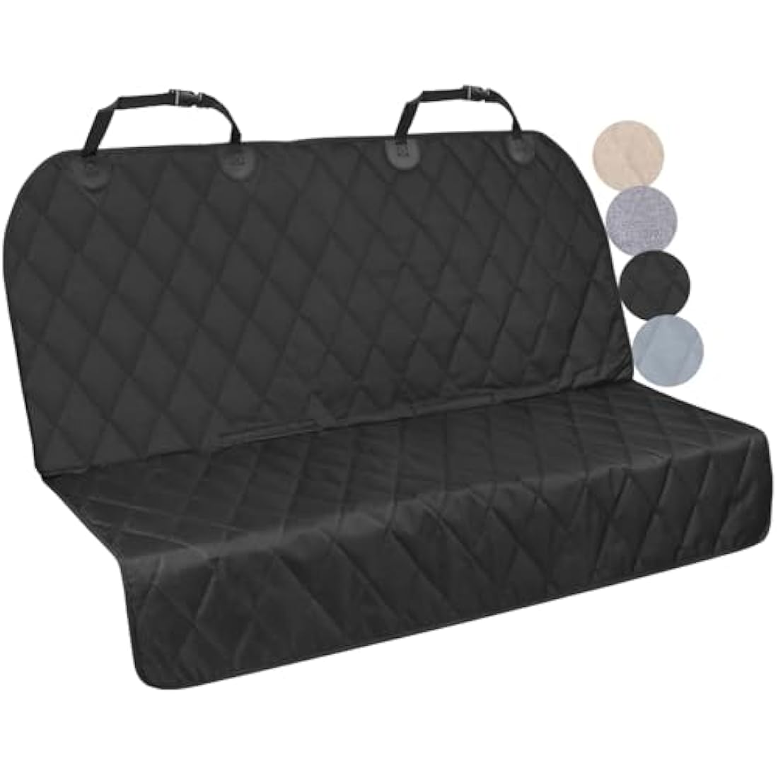 VIVAGLORY Dog Seat Covers, Dog Backseat Cover Pet Bench Protectors with Anti-Slip Backing, Car Seat Cover Back Seats Cover Rear Seat Covers for Dogs, Black, S