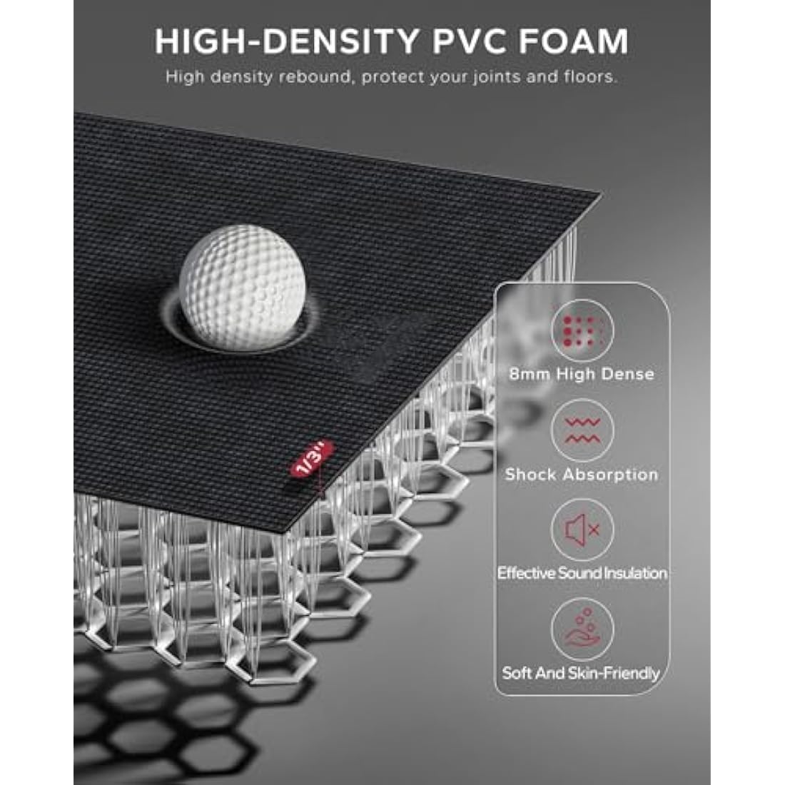 HAPBEAR Large Exercise Mat, 183×122cm/ 213×152cm×8mm, Non-Slip, Ultra Durable, Large Yoga Mat for Home Gym, Fitness, Yoga, Pilates, Stretching, Push-ups, Gymnastics