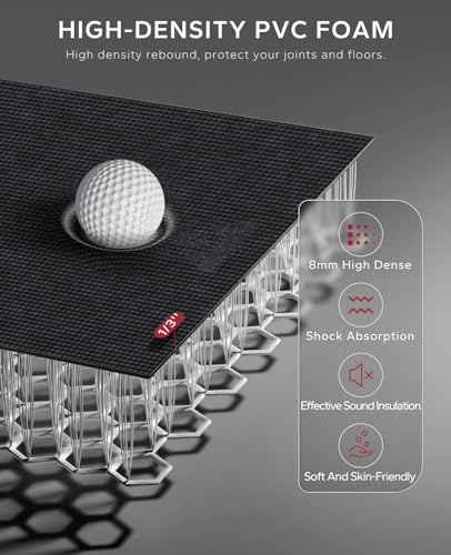 HAPBEAR Large Yoga Mat-7'5'(213152cm), Non-Slip, Ultra Durable, 0.31''(8mm) Thick Workout Mats for Home Gym, Large Exercise Mat for Fitness, Yoga,