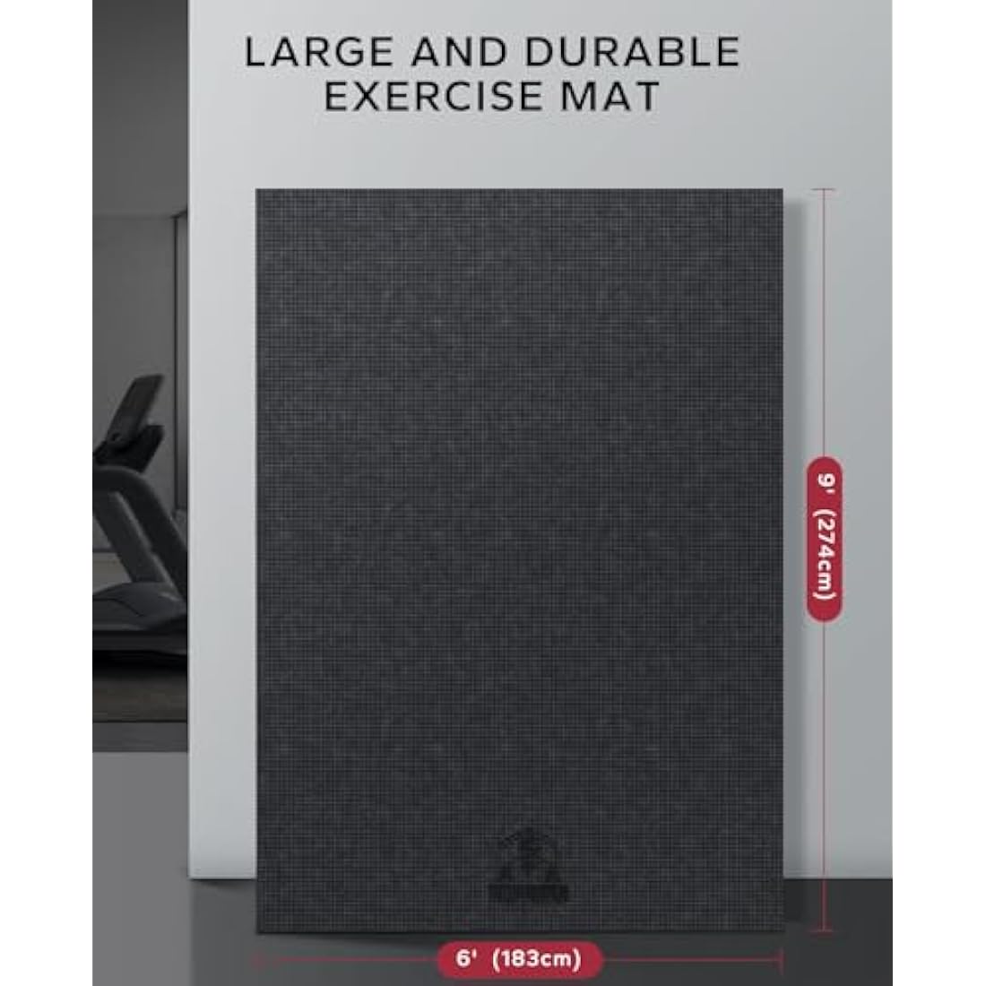 HAPBEAR Large Exercise Mat, 183×122cm/ 213×152cm×8mm, Non-Slip, Ultra Durable, Large Yoga Mat for Home Gym, Fitness, Yoga, Pilates, Stretching, Push-ups, Gymnastics