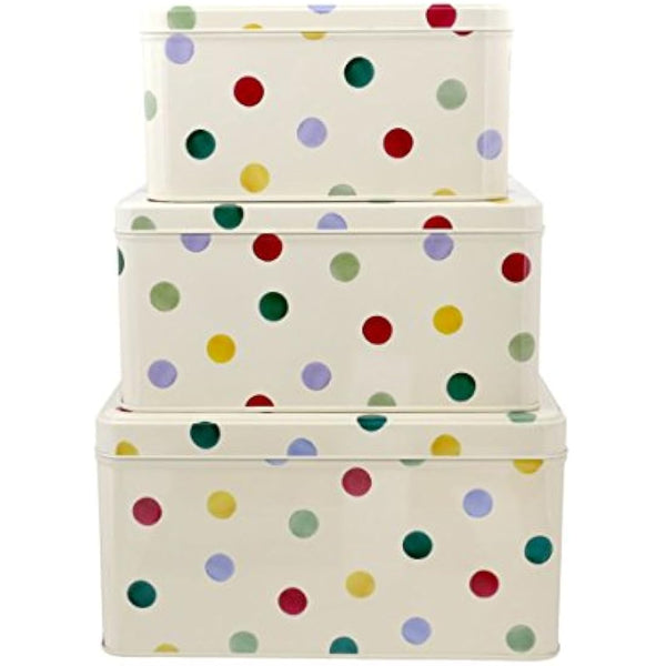 Emma Bridgewater - Polka Dot Original Set of 3 Square Cake Tins