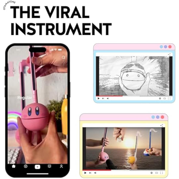 Otamatone Regular Mint Japanese Electronic Musical Instrument, Portable Touch Sensitive Digital Music Instruments Synthesizer, Fun Kids Teens Adults Birthday Christmas Toy Song Game Stuff