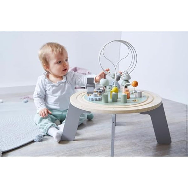 Janod J04402 Sweet Cocoon Wooden Activity Multi-Play Table Toddlers – Fine Motor Development – Non-Slip Feet – Water Painted and FSC Certified – Suitable for Age 1 Year and Above