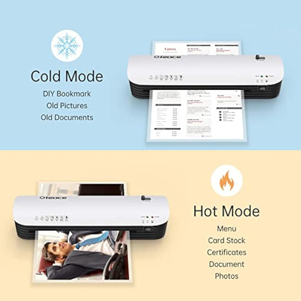 A3 Laminator, 5 in 1 Laminator Machine 13 Inches with 20 Laminating Pouches A3 A4 A5 A6, Cold and Thermal Laminating Machine with Paper Cutter and Corner Rounder, Fast Warm up and No Bubbles