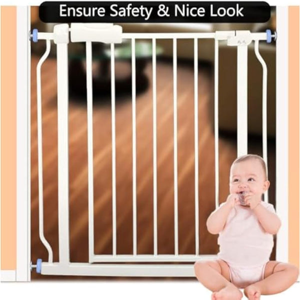 4 Pack Pressure Mounted Baby Gates Threaded Spindle Rods M10 Walk Thru Gates Accessory Screw Bolts Kit for Baby Safety Gates Pet Dog Gate Stair Gates(Blue)