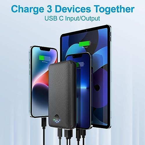 Power Bank 27000mAh Powerbank Fast Charging 22.5W QC 4.0 Portable Charger with Outputs Inputs Flashlight USB C Battery Pack, Ultra-High Capacity Compatible for iPhone Samsung Huawei
