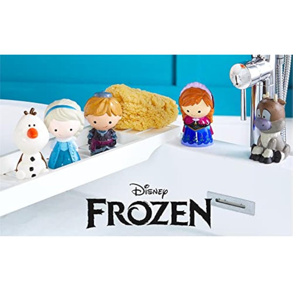 Disney Store Official Frozen Bath Toy Set, 5 Pc. Set, Includes Anna, Elsa, Olaf, Sven and Kristoff Frozen Toys with Storage Bucket, Suitable for 6 Months+