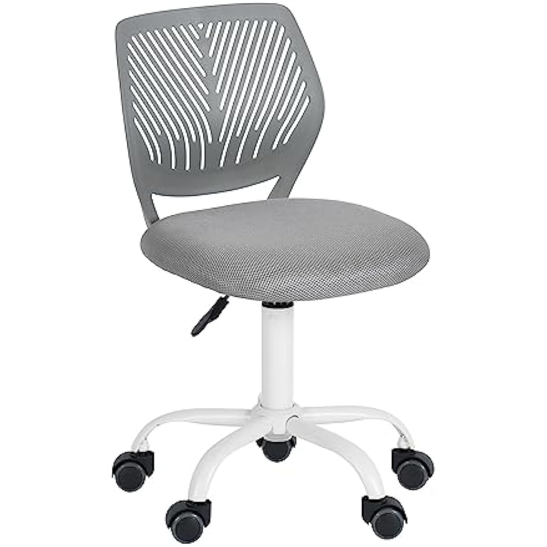 Homy Casa Desk Chair Adjustable Swivel Office Chair Fabric Seat Ergonomic Task Chair without Armrest, Gray