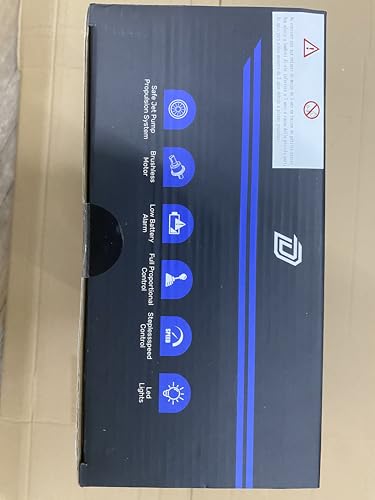 DEERC Fast Brushless RC Shark Boat for Adults, 30+MPH 3S High Speed Remote Control Speed Boat with LED Lights, Summer Toy Gift for Kids