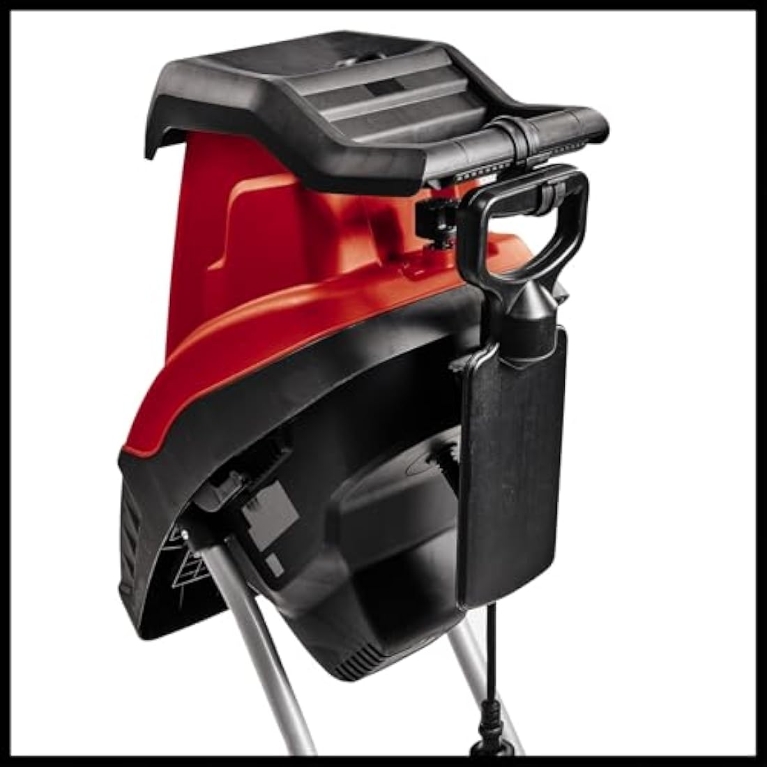 Einhell 2500W Electric Garden Shredder - Reversible Steel Blades, Large Funnel Opening, Safety Shut-Off - GC-KS 2540 Mulcher for Leaves and Branches with Debris Bag