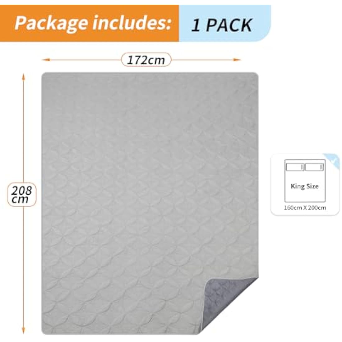 PICK FOR LIFE Waterproof Dog Blanket For Bed, 172×208cm Dog Blankets Washable Soft Reversible Puppy Blankets Anti Scratches Dirty for Bed Sofa Furniture