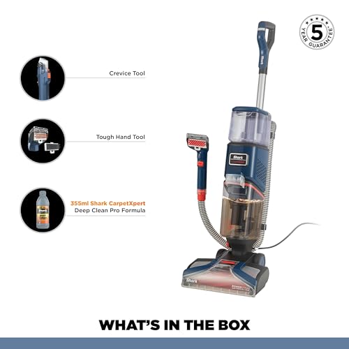 Shark CarpetXpert HairPro Pet Carpet Cleaner with Anti-Clog, Anti-Clump, Anti-Tangle, Removes Stains & Odours from Carpets & Rugs, Includes Deep Clean Pet Formula, 1000W, EX220UK