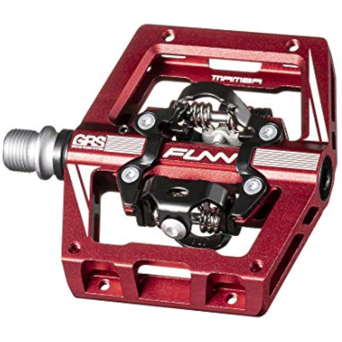 Funn Mamba S MTB Clipless Pedals, Double Sided Clip Compact Platform Mountain Bike Pedals, Compatible with SPD Cleats, 9/16-Inch CrMo Axle Bicycle Pedals for MTB/BMX/Gravel Cycling