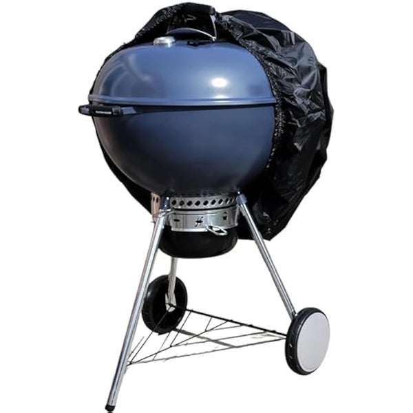 BBQ Cover Waterproof Round Heavy Duty - Kettle Grill Protection with Elasticated Hem – Outdoor Weatherproof Barbecue Cover by SpeedwellStar